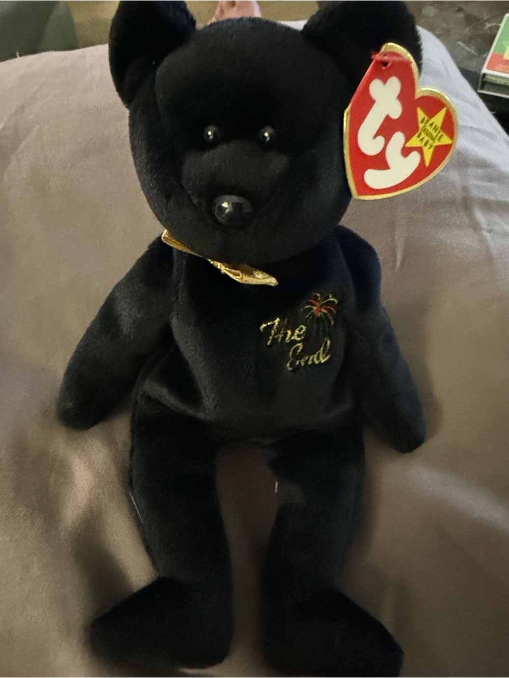Vintage Ty Beanie Baby - The End Bear (1999 Release) with Tush Tag Retired